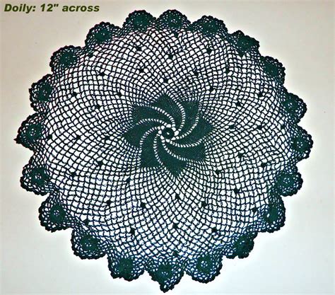 Crocheted Doilies Vintage Doilys Forest Green Lot U Etsy