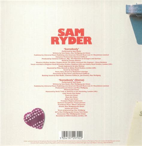 Sam Ryder Somebody National Album Day Vinyl At Juno Records