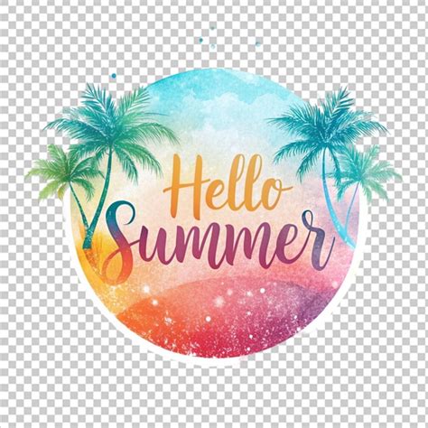 Hola Verano Texto Png Archivo PSD Premium