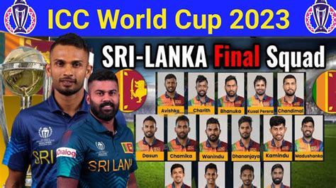 Sri Lanka Squad World Cup Srilanka Team Members Squad Icc