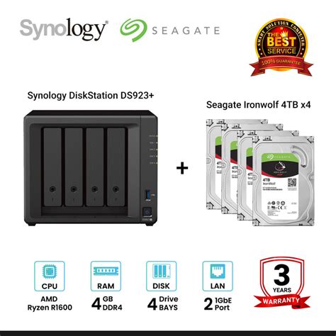 Set Synology Diskstation Ds Bay Nas Seagate Ironwolf Tb