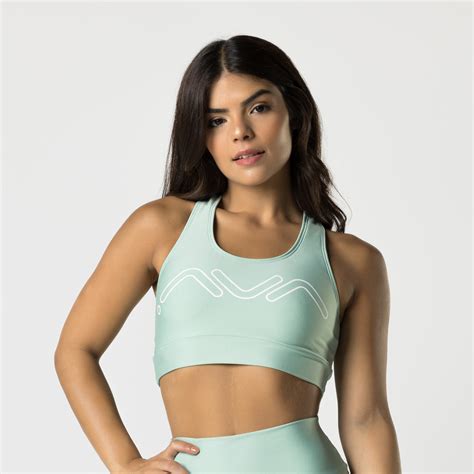 Top Fitness Feminino Verde Água AVA Fitness Originals Ava Fitness