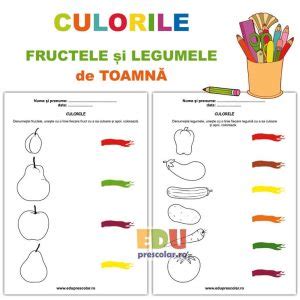 Culorile Fructe Si Legume De Toamna Eduprescolar Ro