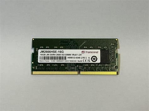 【目立った傷や汚れなし】ノートpc用 メモリ Transcend Ddr4 2666 So Dimm 16gb 1枚の落札情報詳細