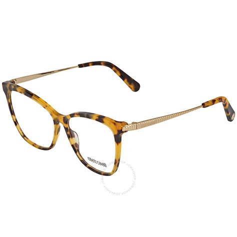 Roberto Cavalli Unisex Tortoise Round Eyeglass Frames Rc508605555