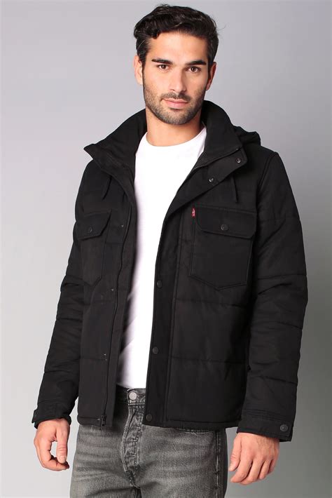 Lyst Levis Quilted Jacket In Black For Men