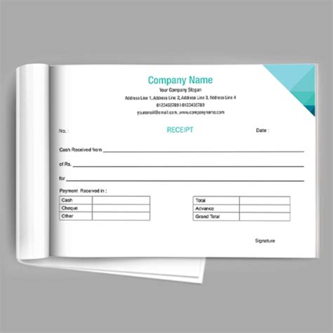 professional receipt design