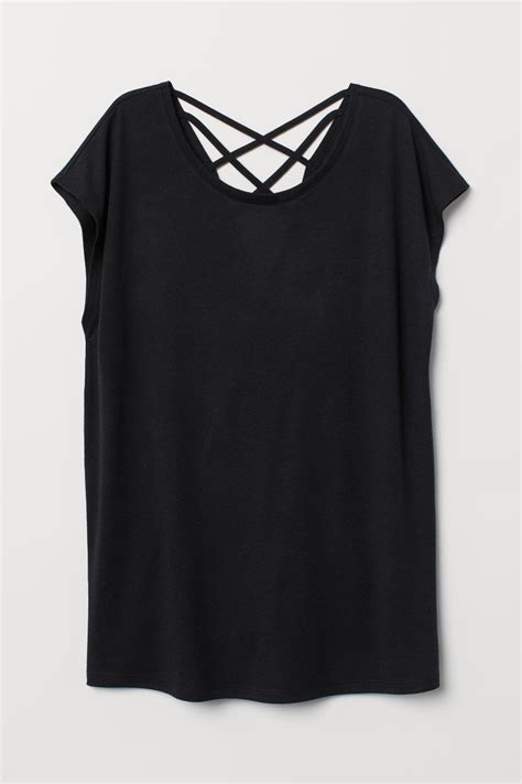 Sports Top - Short sleeve - Black - Ladies | H&M US