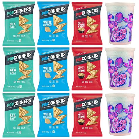 Popcorners Carnival Kettle Sea Salt White Cheddar Popped Corn Chips