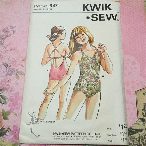 Kwik Sew 647 Sewing Patterns Vintage Uncut Girls One Piece Etsy