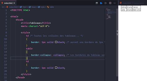 Tableaux HTML Les Notions De Base Develop4fun Programmation Web