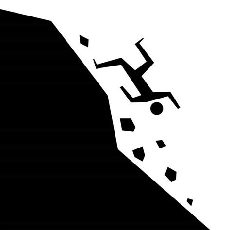 falling  cliff illustrations royalty  vector graphics clip