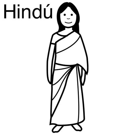 La India Y Sus Gentes Dibujos De Hindues Para Pintar