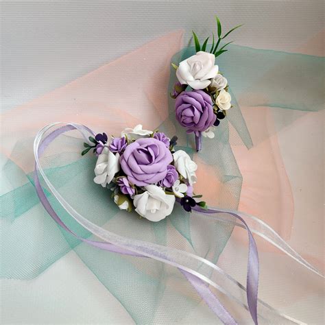 Purple Rose Wrist Corsage Corsage Prom