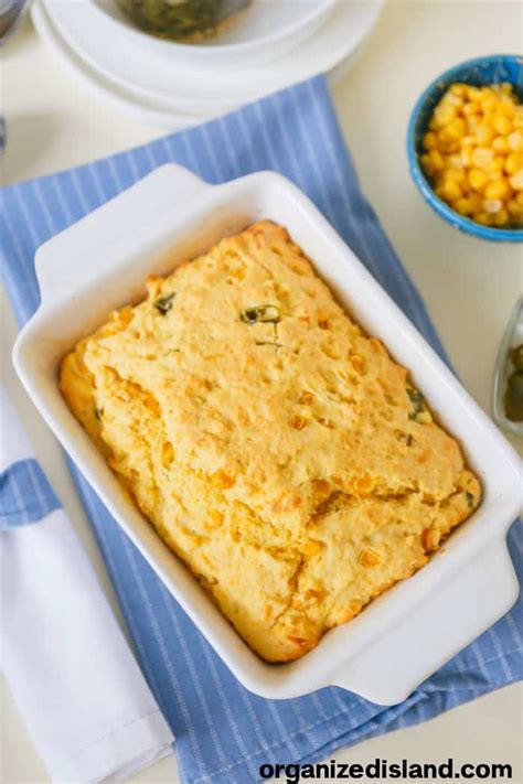 Easy Jiffy Jalapeño Cheddar Cornbread Organized Island