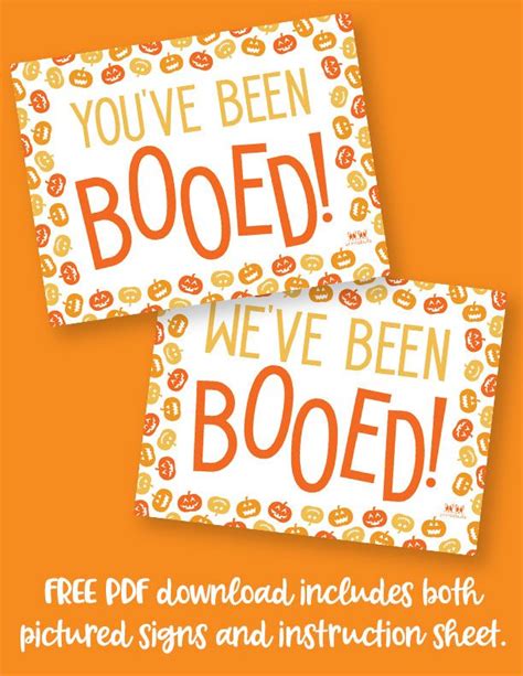 Booed Signs 25 Free You Ve We Ve Been Booed Printables Artofit