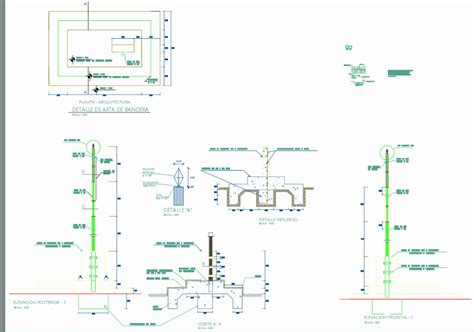 Asta De Bandera En AutoCAD Descargar CAD 165 2 KB Bibliocad