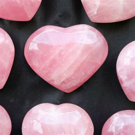 Jual Rose Quartz Crystal Heart Hearts Hati Love Pink Kristal Crystals