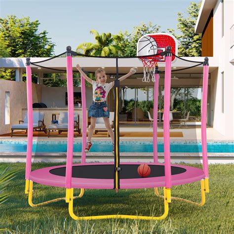 Seizeen 5.5FT Sturdy Indoor & Outdoor Trampoline for Kids with ...