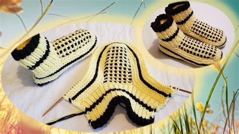 Tutoriel Tricot Pantoufles Chaussons Semelle Sans Couture FACILE