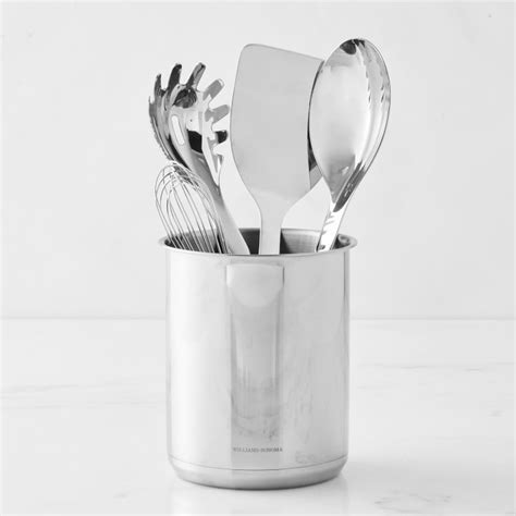 Williams Sonoma Signature Stainless Steel Utensils With Utensil Holder