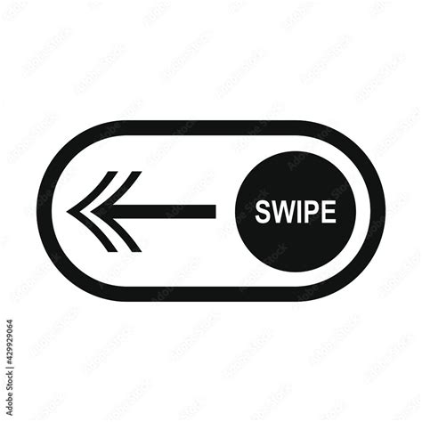 Swipe Left Or Right Arrow Left Or Right Buttons Text Swipe Left Or