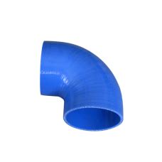 Universal Silicon Hose Coupler 2 90 Degree Elbow Blue For Intercooler Pipe