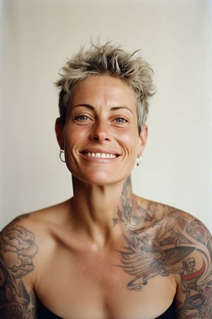 Portrait De Femme Avec Des Tatouages Corporels Photo Gratuite