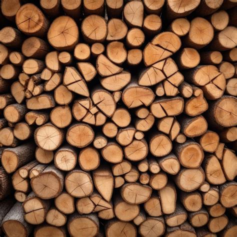 Premium Photo Wall Of Stacked Wood Logs As Background