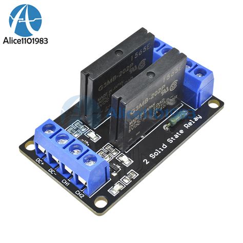 5V 2 Channel OMRON SSR G3MB 202P Solid State Relay Module With