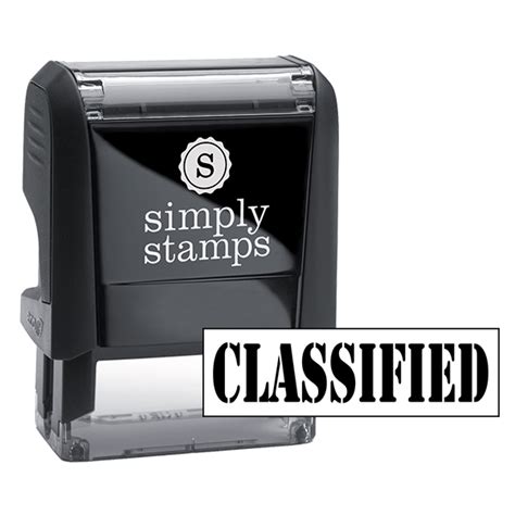 CLASSIFIED Bold Stencil Rubber Stamp - Simply Stamps