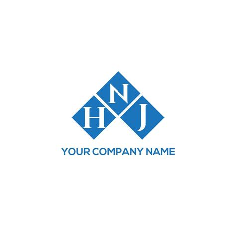 HNJ letter logo design on WHITE background. HNJ creative initials ...