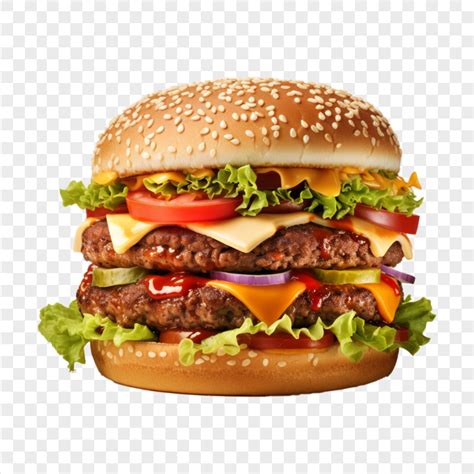 Premium Double Cheeseburger With Lettuce Hd Png Citypng