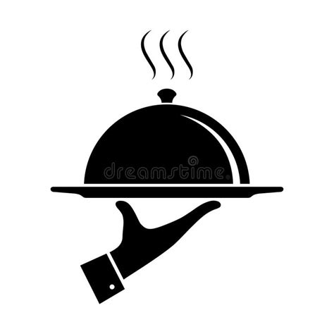 Serving Food Icon Symbol Of Service Stock Vector Illustration Of