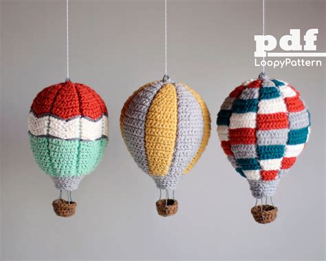 Crochet Pattern Hot Air Balloon Amigurumi Pdf Digital Etsy Australia