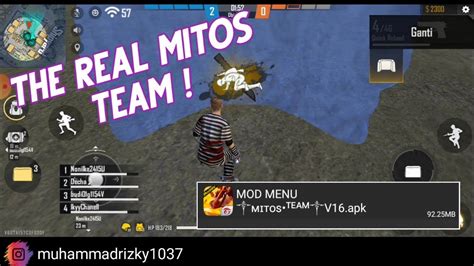 Mod Menu Mitos Team V Cheat Ff Terbaru Work All Device Youtube