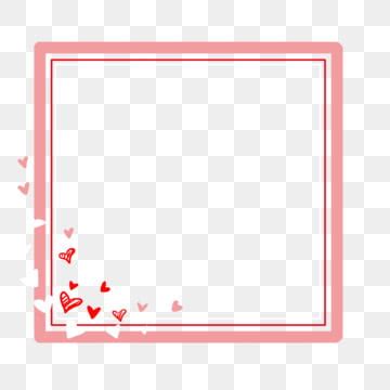 Pink Square White Transparent, Pink Square Border Illustration, Pink ...