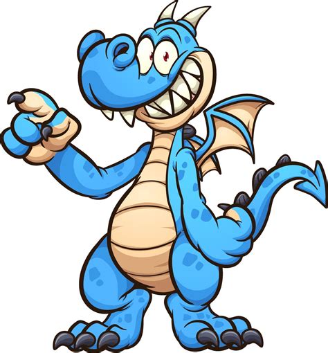 Blue Cartoon Dragon 2369292 Vector Art At Vecteezy