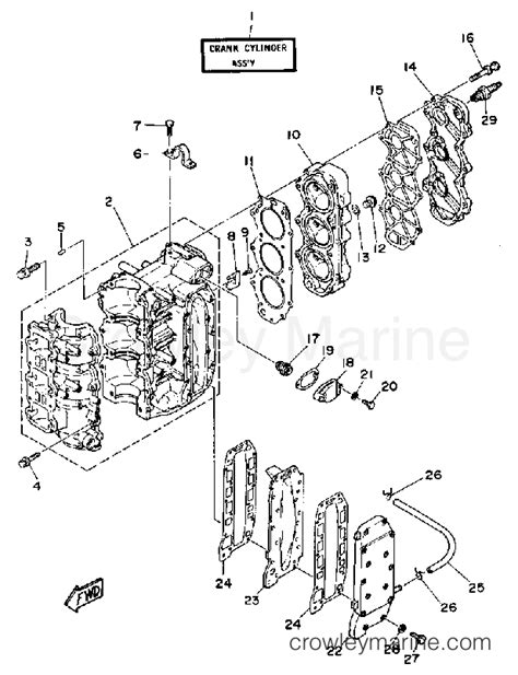 Crankcase Cylinder Outboard Hp Pro Lg Crowley Marine