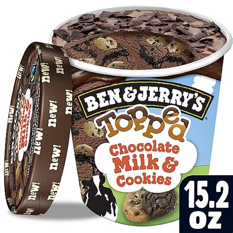 Ben And Jerrys Chocolate Milk And Cookies Topped Ice Cream 152 Fl Oz Shoprite