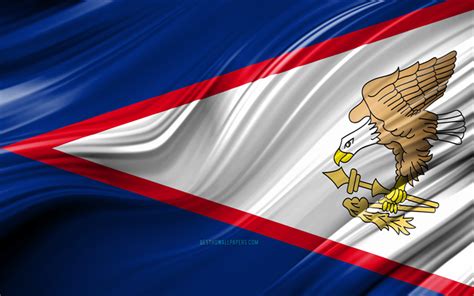 Download wallpapers 4k, American Samoa flag, Oceanian countries, 3D ...