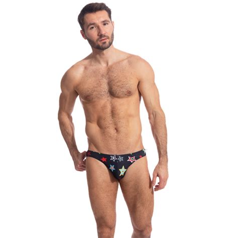 Psychedelic Stars Mini Slip Slip Bikini Homme taille basse Imprimé