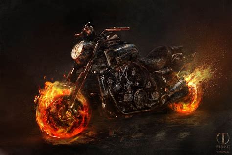 Призрачный гонщик 2 байк Spirit Of Vengeance Ghost Rider Обои для