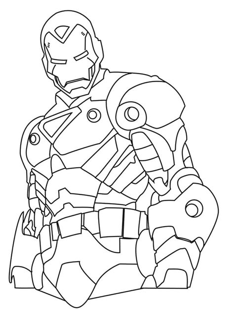 Dibujos De Hombre De Hierro Iron Man Para Colorear Para Colorear