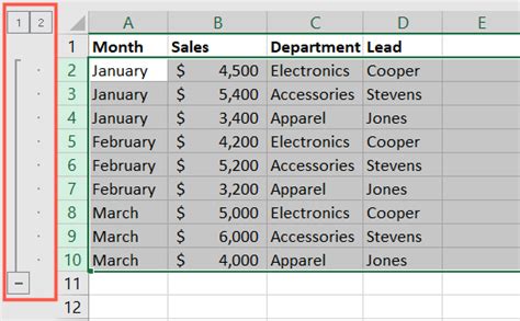 How To Group And Collapse Rows In Microsoft Excel