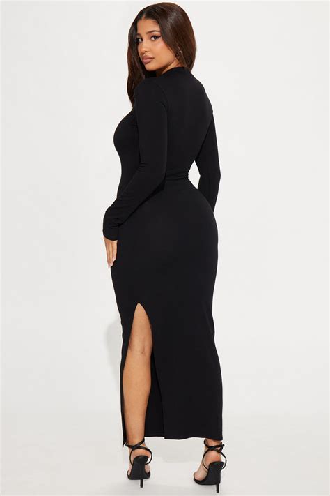 Brianna Cotton Maxi Dress Black Fashion Nova Dresses Fashion Nova