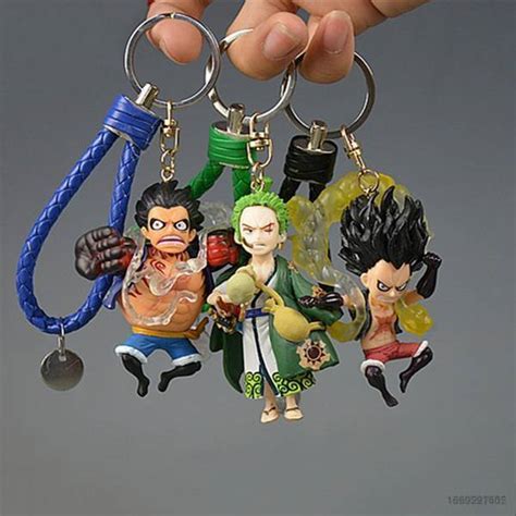 St One Piece Figure Keychain Pvc Anime Model Toys Luffy Zoro Sanji