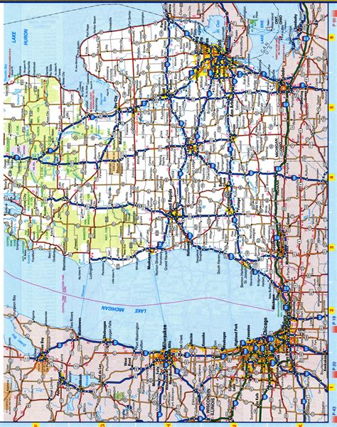 Detailed Map Of Michigan Cities