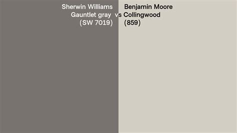 Sherwin Williams Gauntlet Gray Sw Vs Benjamin Moore Collingwood