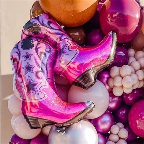 Cowgirl Birthday Party Pink Cowgirl Boots Balloon 36 Etsy